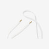 White laces - gold tips